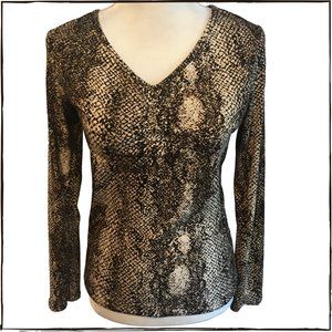 OLIVIA RAE SNAKESKIN TOP - NWT - Sz L